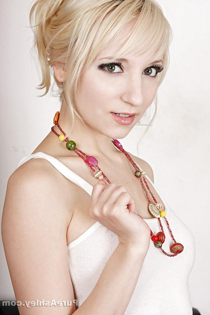 13P ASHLEY JANE EXPOSES HERSELF WITH LONG STOCKINGS ON