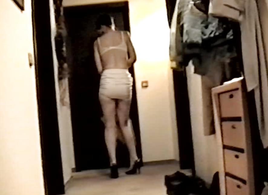 12P SAG - Long Legged Babe White Tight Skirt 08