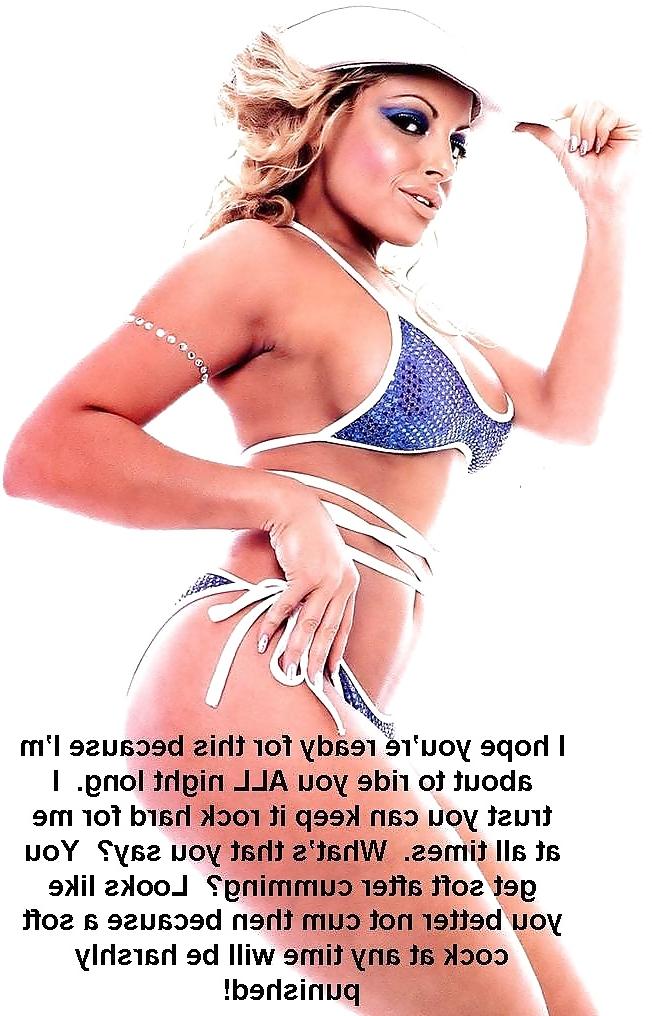 5P Trish Stratus ballbusting captions