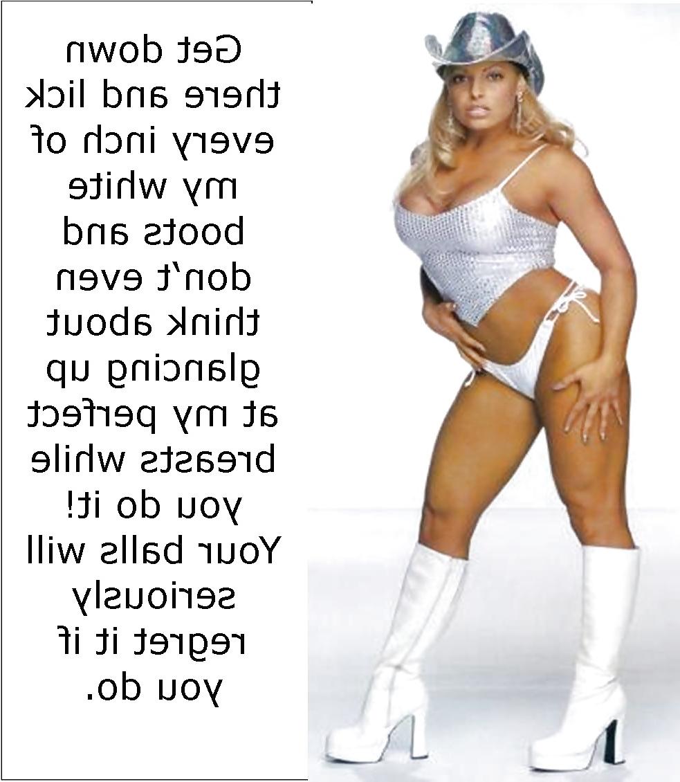 5P Trish Stratus ballbusting captions
