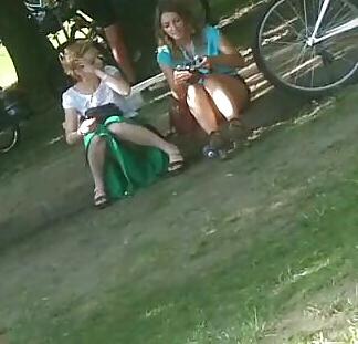 25P Spy girls in grass romanian