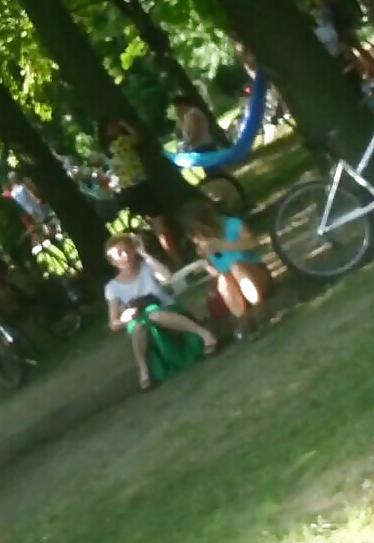 25P Spy girls in grass romanian