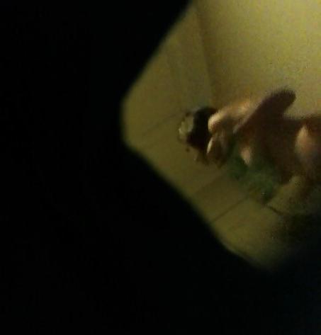4P Girl caught on hidden camera showering again. Busted?