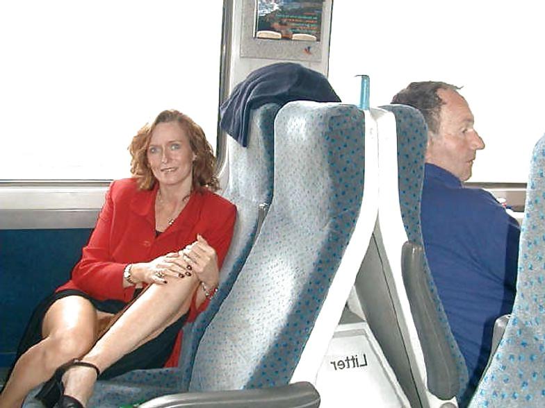 25P Bottomless and Hairy on the Train