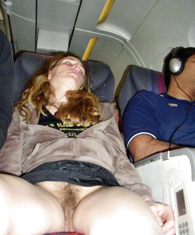 25P Bottomless and Hairy on the Train