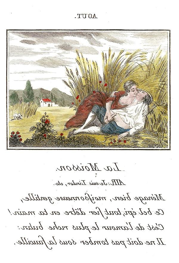 13P Erotic Calendar 15 - France c. 1760