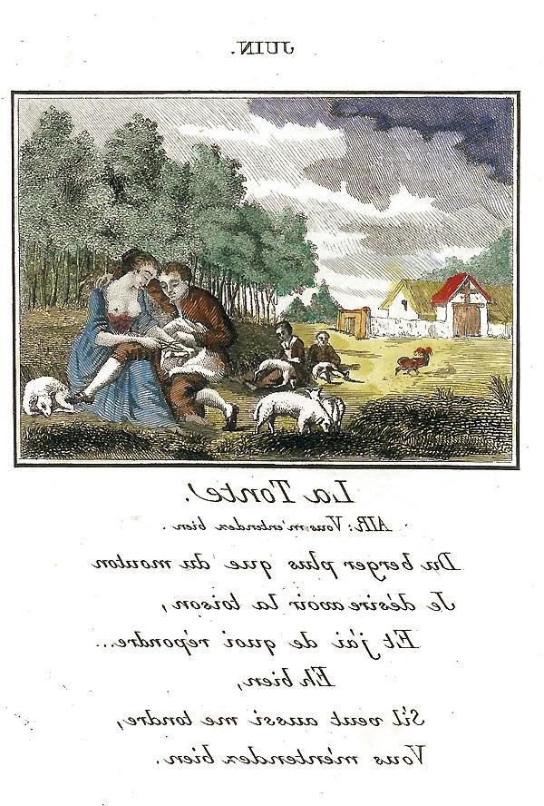 13P Erotic Calendar 15 - France c. 1760