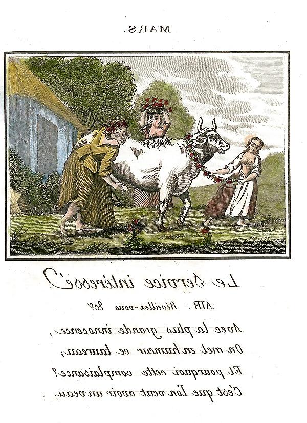 13P Erotic Calendar 15 - France c. 1760