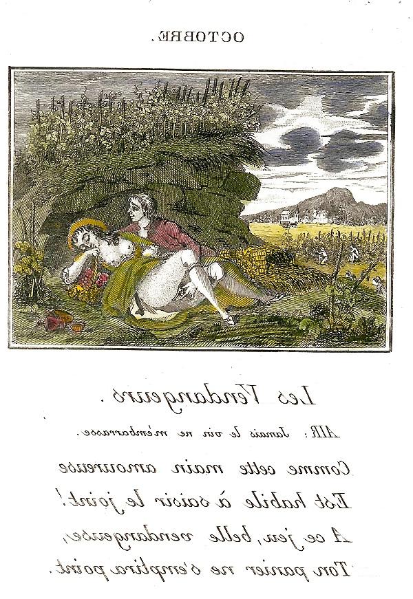 13P Erotic Calendar 15 - France c. 1760