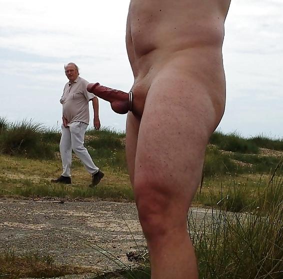 9P Hard Cock on the beach