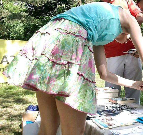 8P Spy sexy skirt and feet romanian