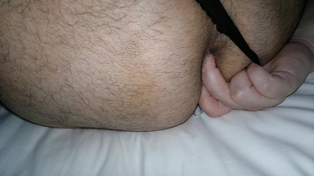 10P My wife fingering my asshole and I'm in panty.