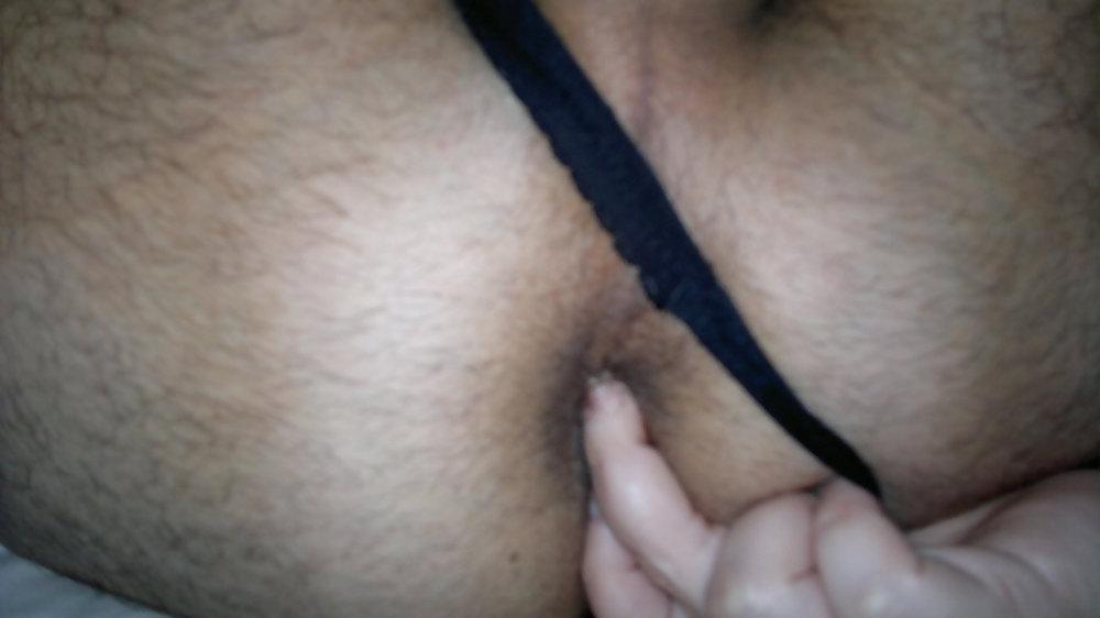 10P My wife fingering my asshole and I'm in panty.