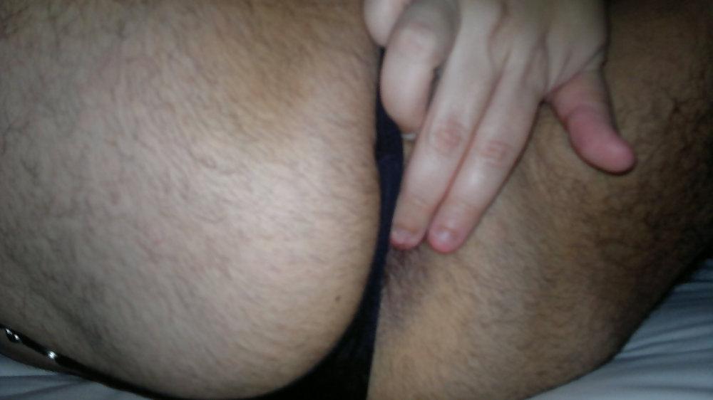 10P My wife fingering my asshole and I'm in panty.