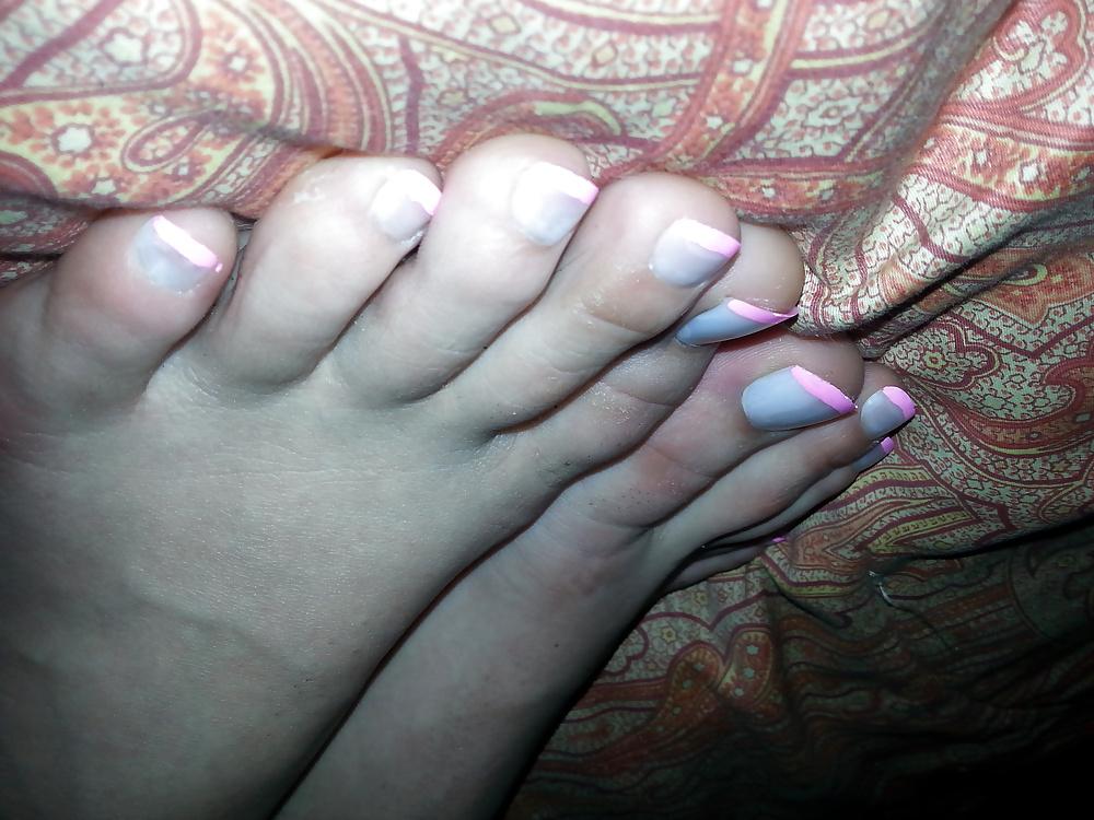22P Sexy soles and long toes in socks and nylons
