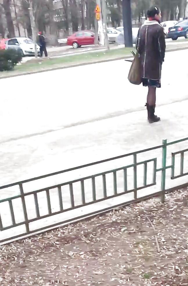 9P Spy sexy mature skirt and feet romanian