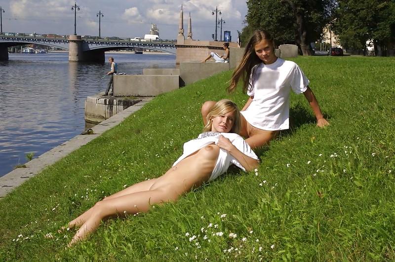 13P Girls By The River Nude On Street Vol 3.