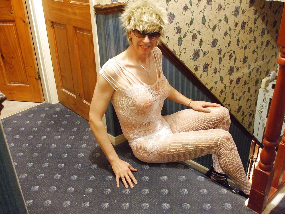 23P White Bodystocking