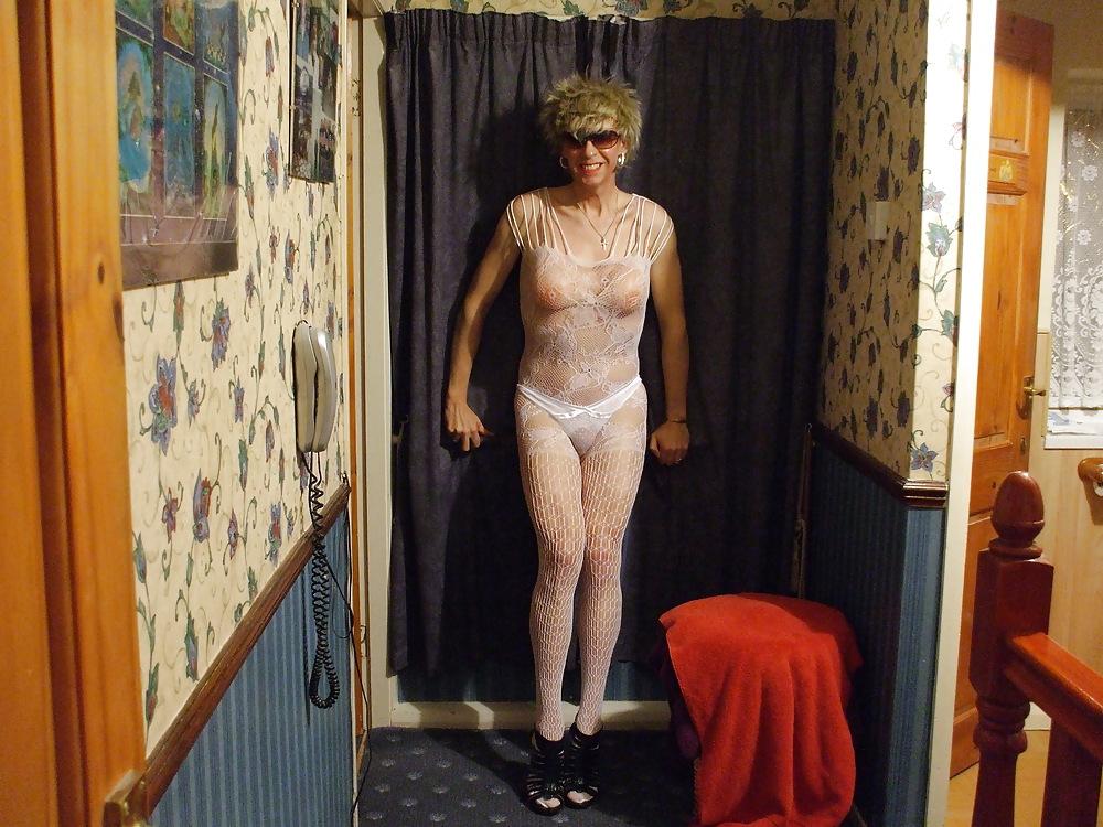23P White Bodystocking