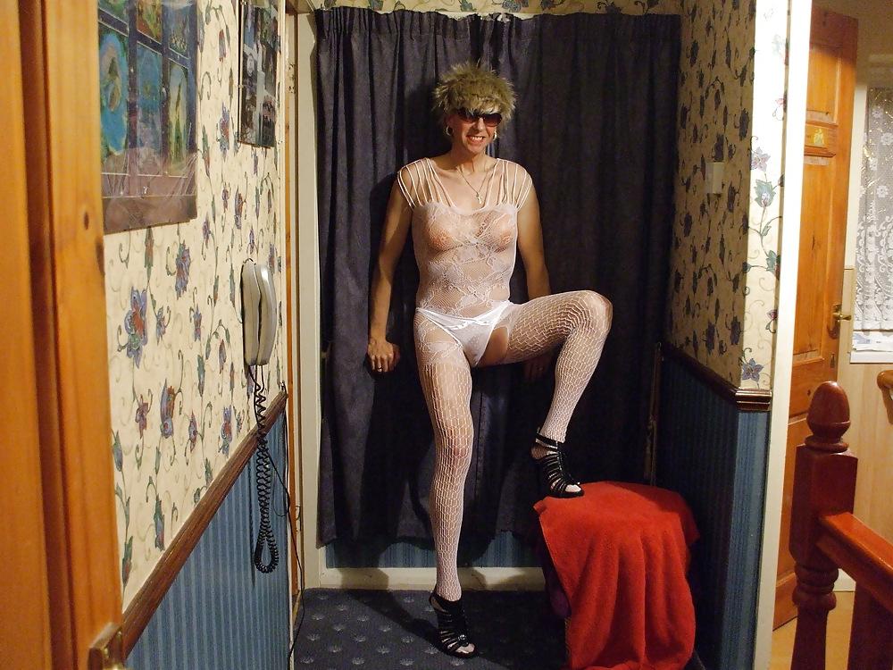 23P White Bodystocking