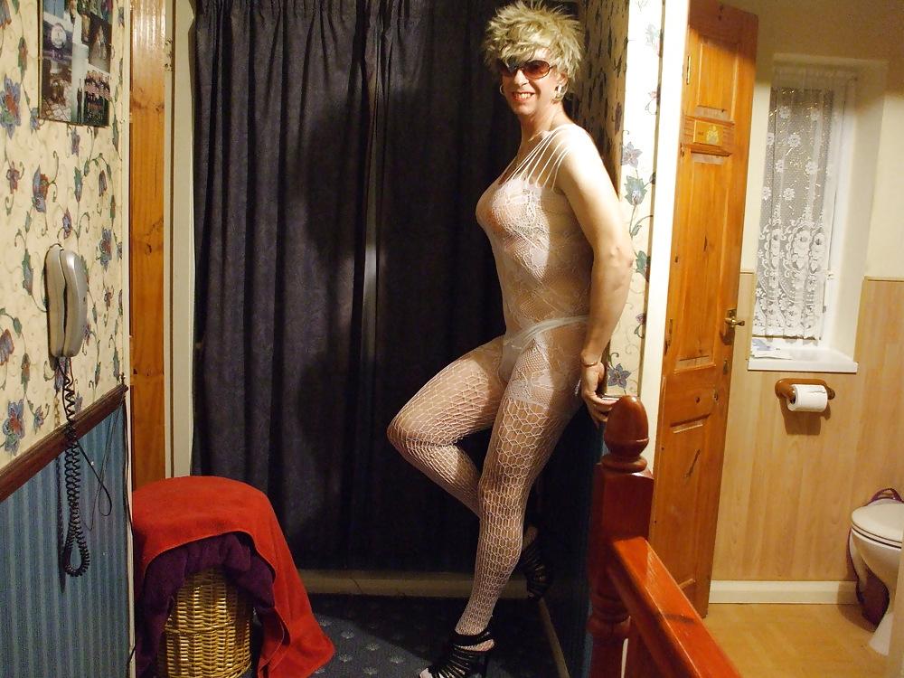 23P White Bodystocking
