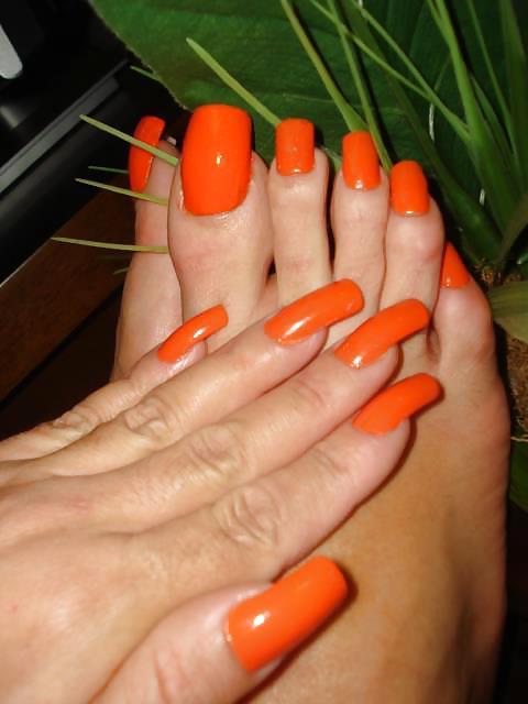 24P Sexy Long Nails And Toes