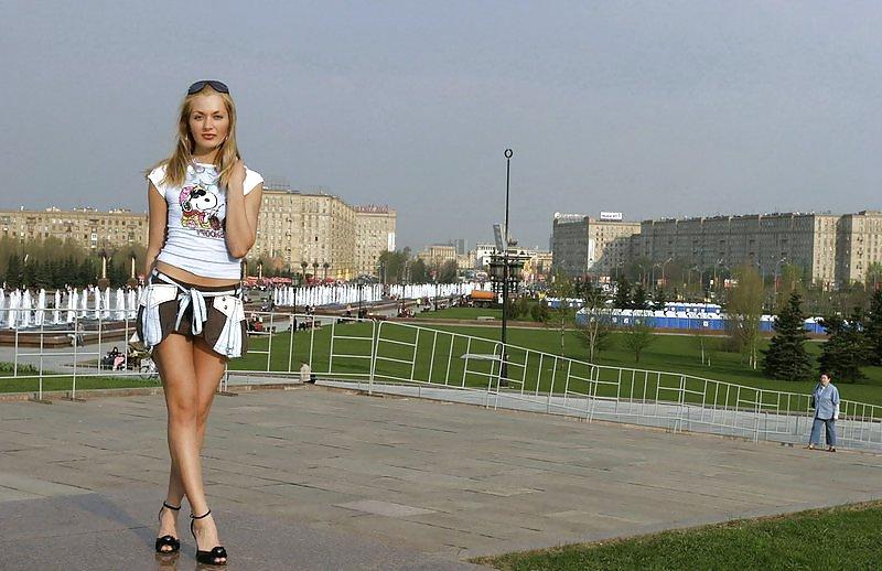 13P Russian Girl Walking Aroung The City,By Blondelover.
