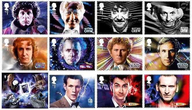 16P Doctor Who 50th Anniversary Stamps