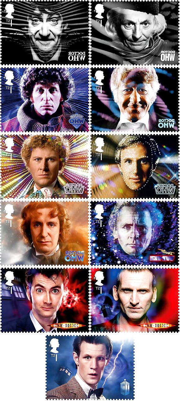16P Doctor Who 50th Anniversary Stamps