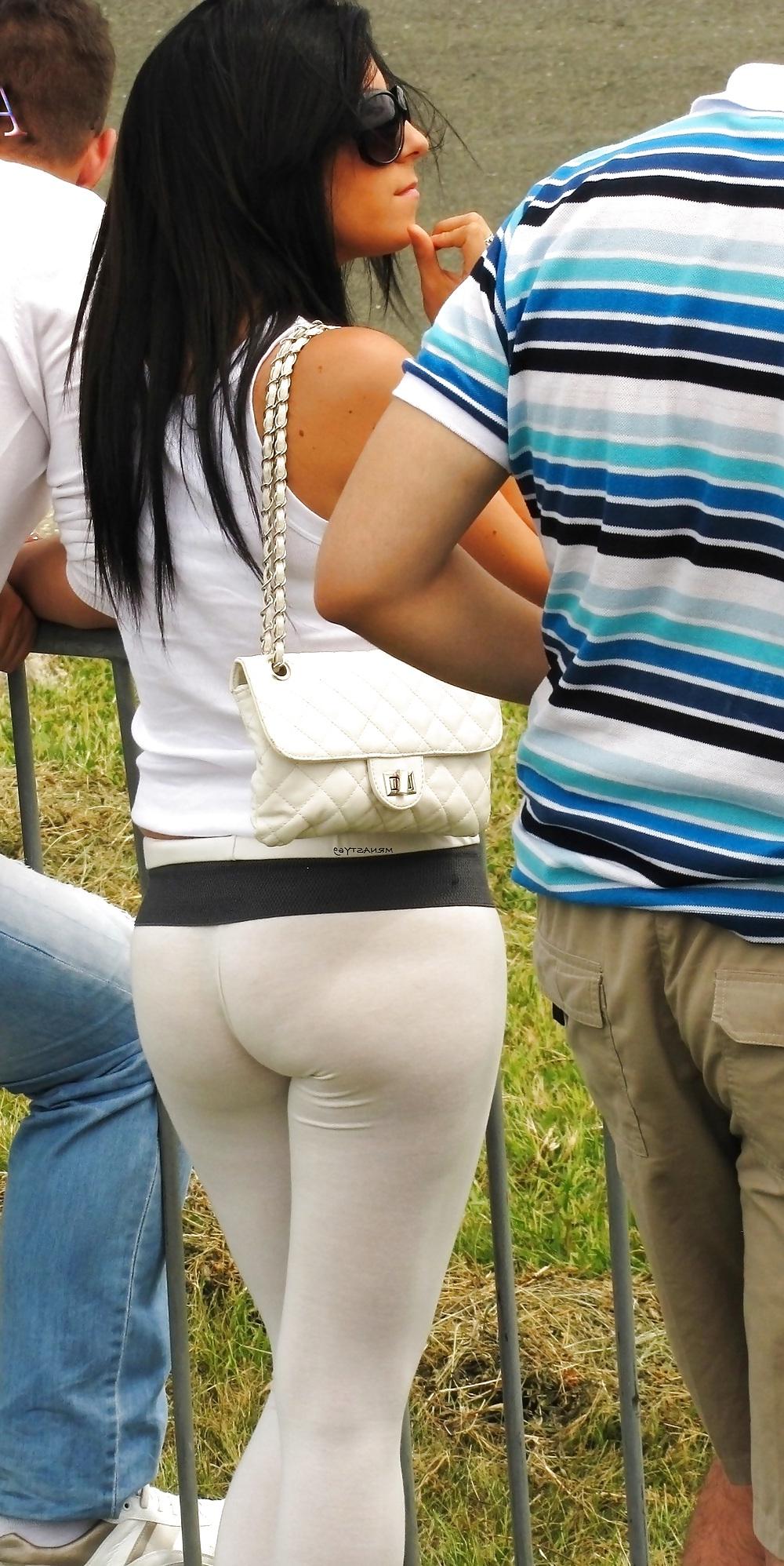 19P Wife At The Park In Tight Hot Leggings