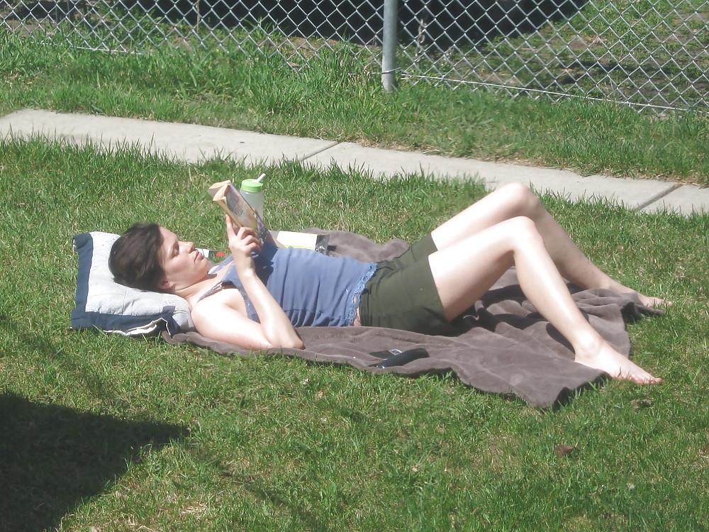 13P My nextdoor neibor sun tanning