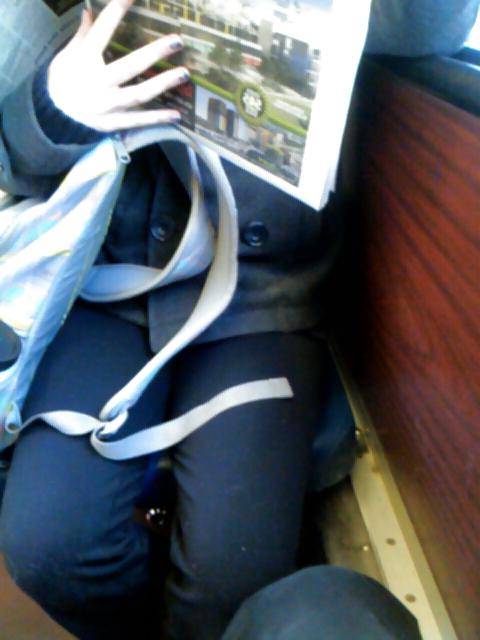 14P Voyeur - Karen Gillan lookalike on the train