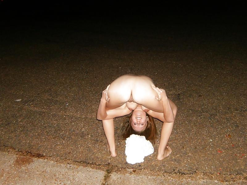7P Friend Doing Standing Pretzel Outdoors, Trubute 