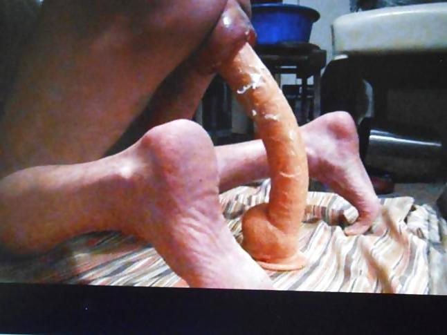 8P Long dildo in pumped ass