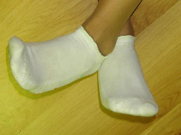 25P White socks fetish mix.