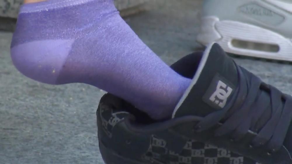 25P Purple socks dc sneaker shoeplay