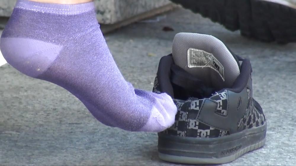 25P Purple socks dc sneaker shoeplay