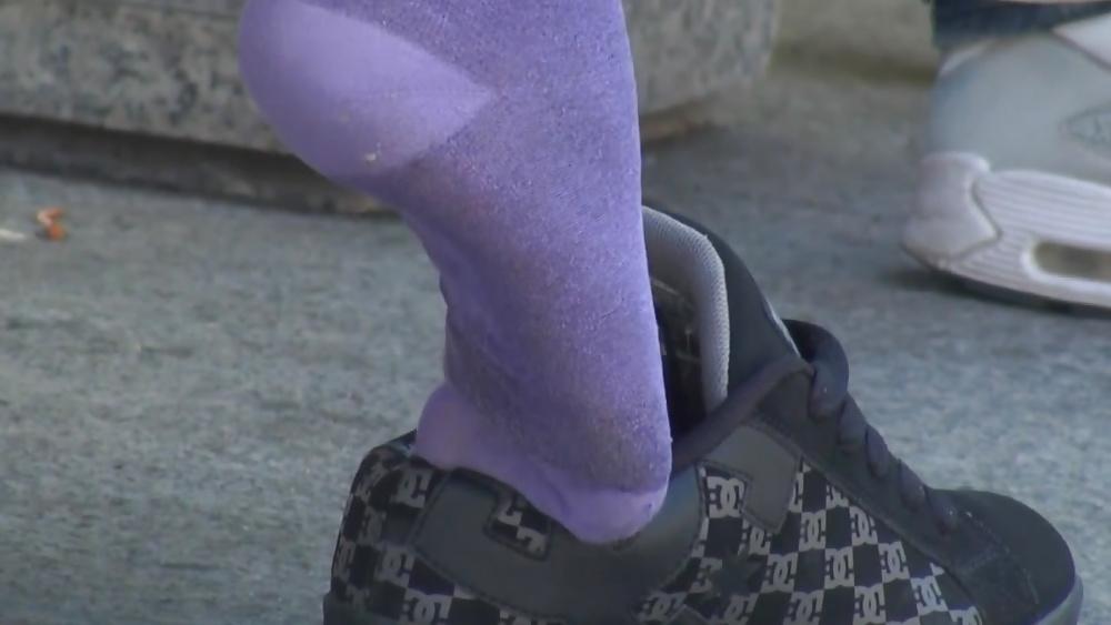 25P Purple socks dc sneaker shoeplay