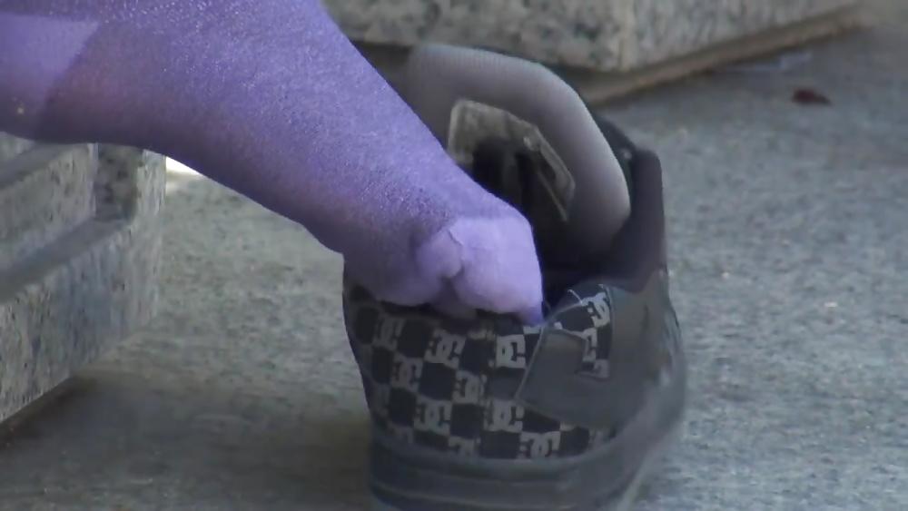 25P Purple socks dc sneaker shoeplay