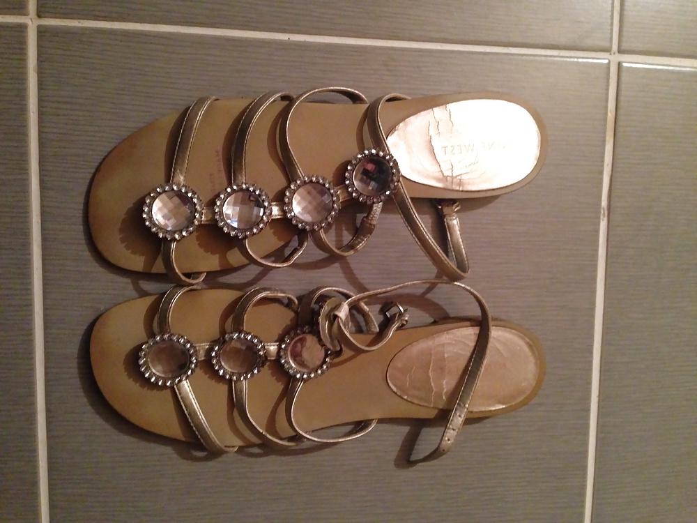 16P My friend's beautiful wife's sexy shoe collection. 