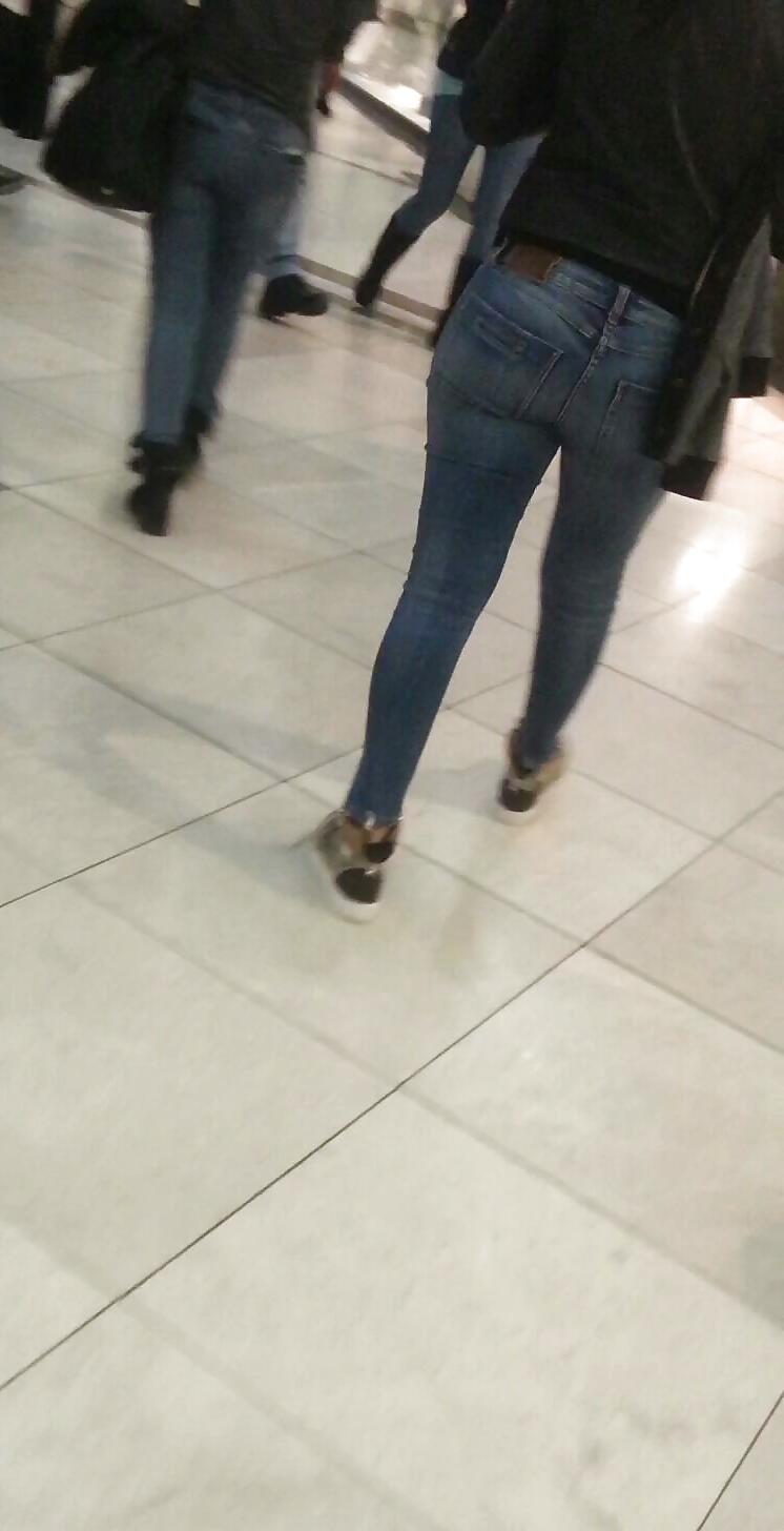 17P Spy sexy ass old + young in mall romanian