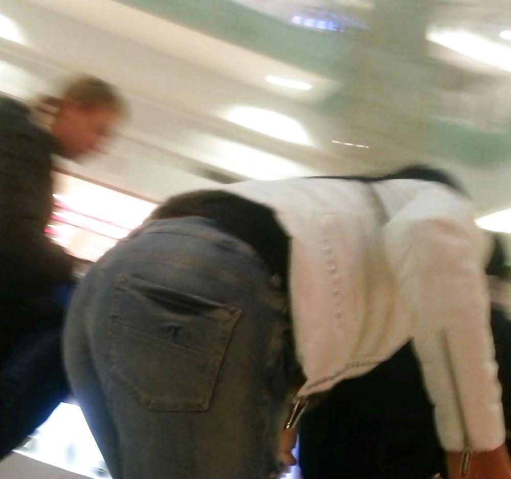 17P Spy sexy ass old + young in mall romanian