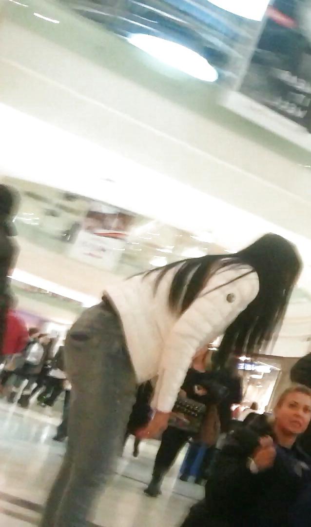 17P Spy sexy ass old + young in mall romanian