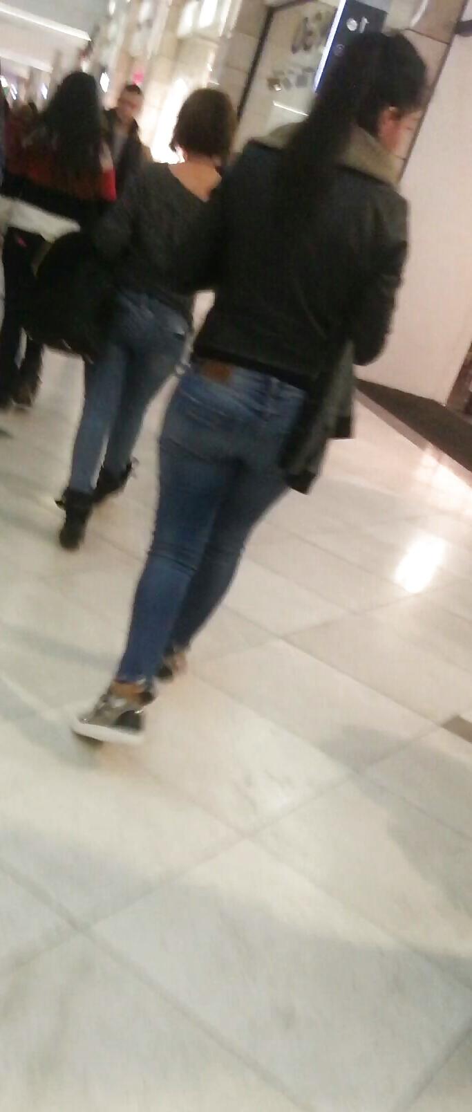17P Spy sexy ass old + young in mall romanian