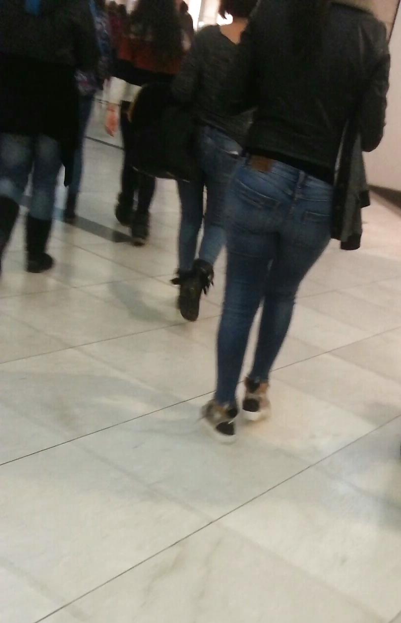 17P Spy sexy ass old + young in mall romanian