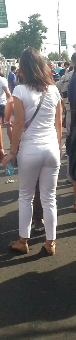 10P Spy sexy ass jeans white romanian