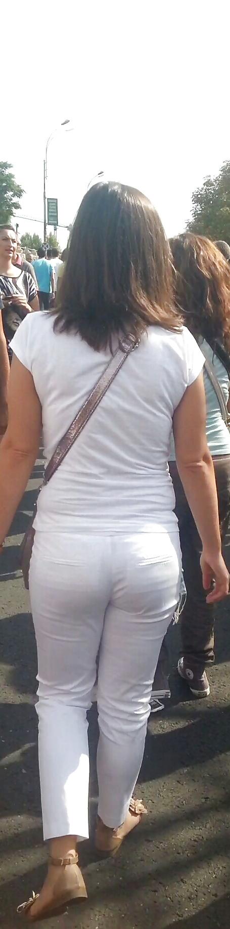 10P Spy sexy ass jeans white romanian