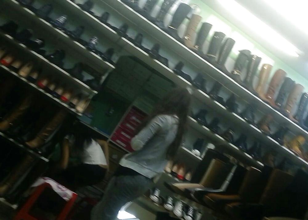 22P Spy sexy ass in shop romanian