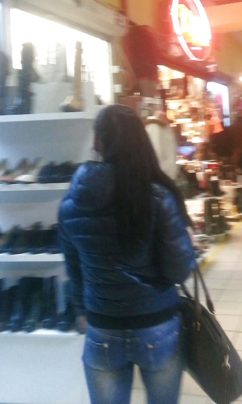 22P Spy sexy ass in shop romanian