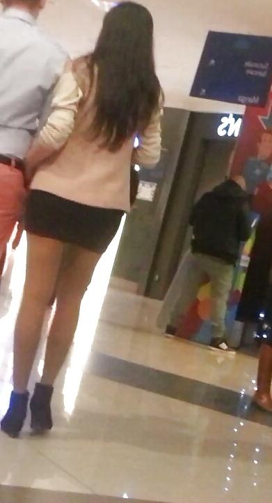 13P Spy mini skirt sexy teens in mall romanian